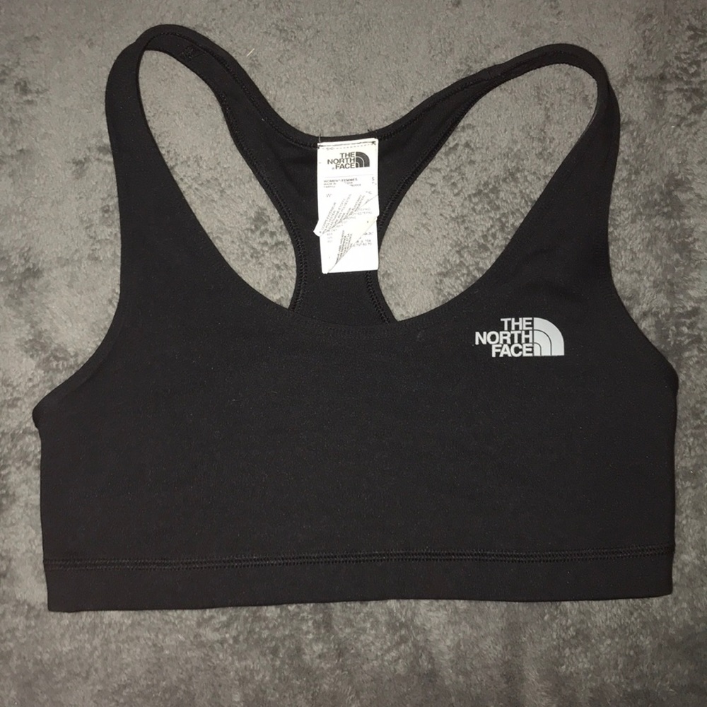 North face black sports bra